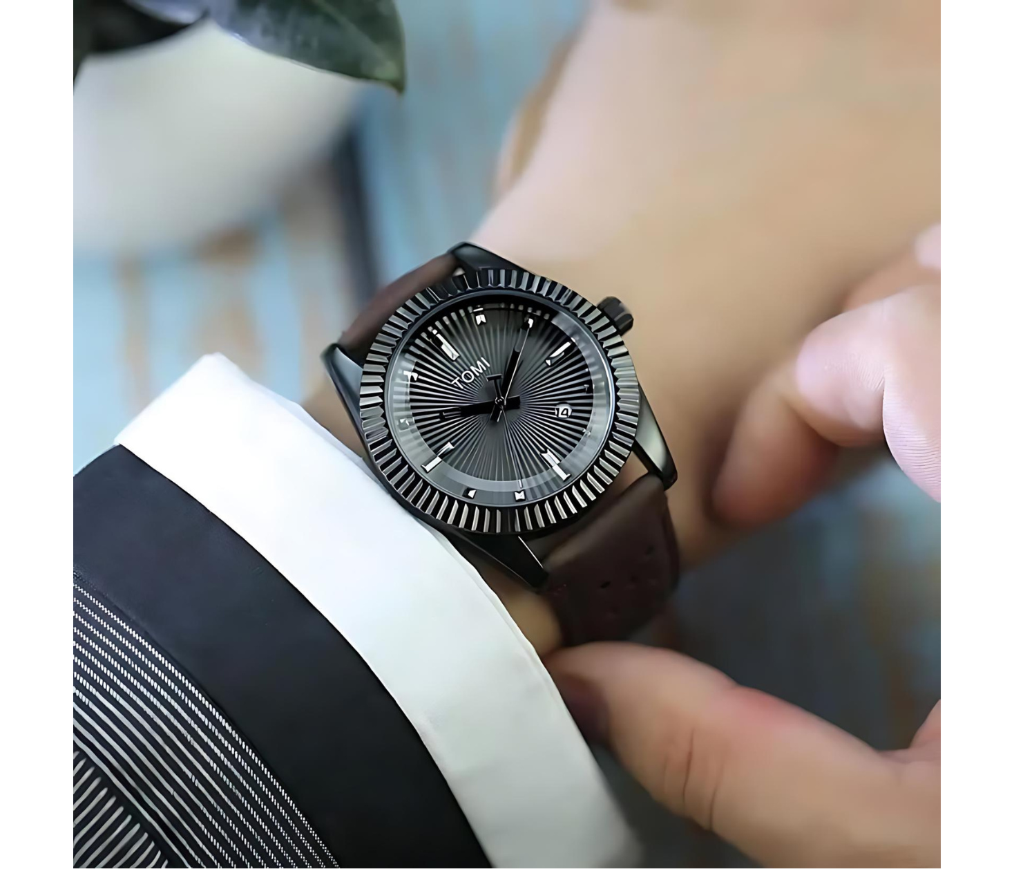 Tomi Sleek Minimalist Watch with Date